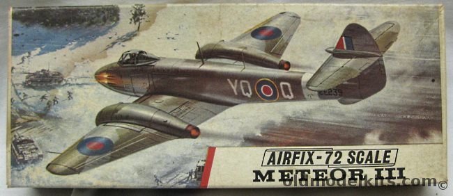 Airfix 1/72 Gloster Meteor III, 268 plastic model kit